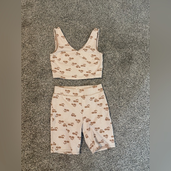 Madewell jacquard-knit Bike shorts and Tank - Picture 1 of 3